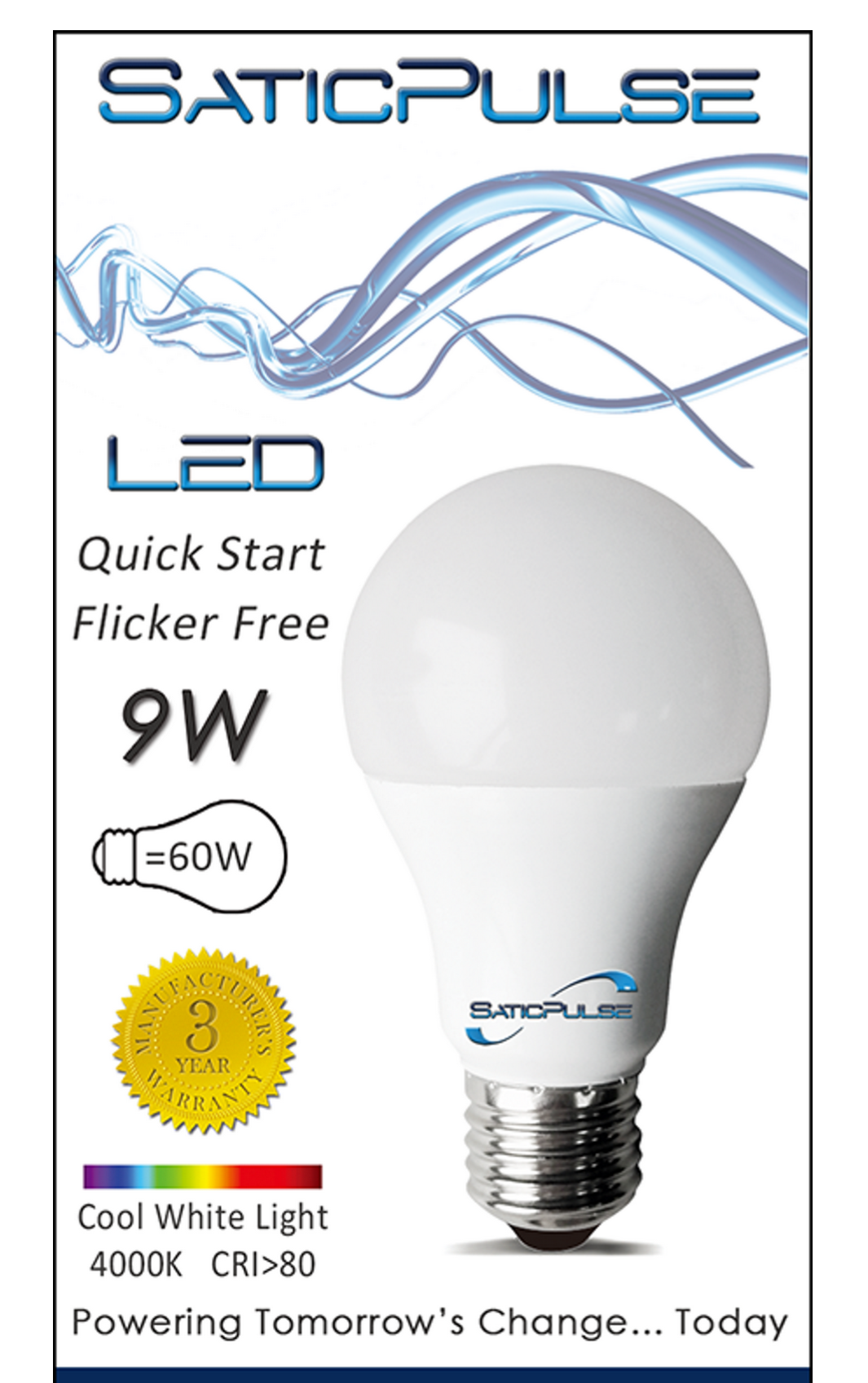 SaticPulse 9W Cool Temp EMF Reducing LED Light Bulbs (12-Pack)