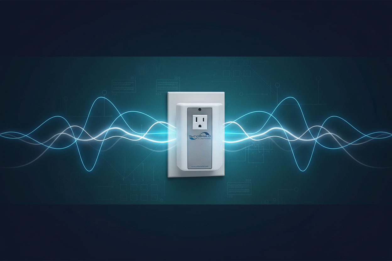 Satic Pure Power Plug-In EMF Filter Marquee Background